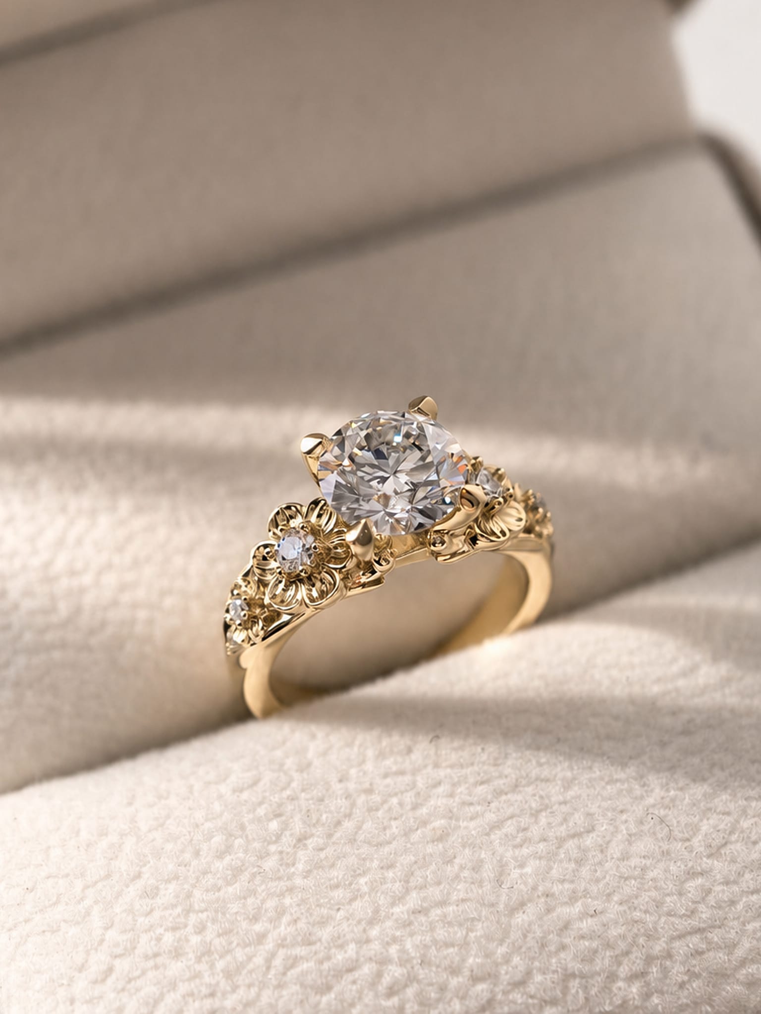 Pierścionek z diamentem lab 2.11 ct